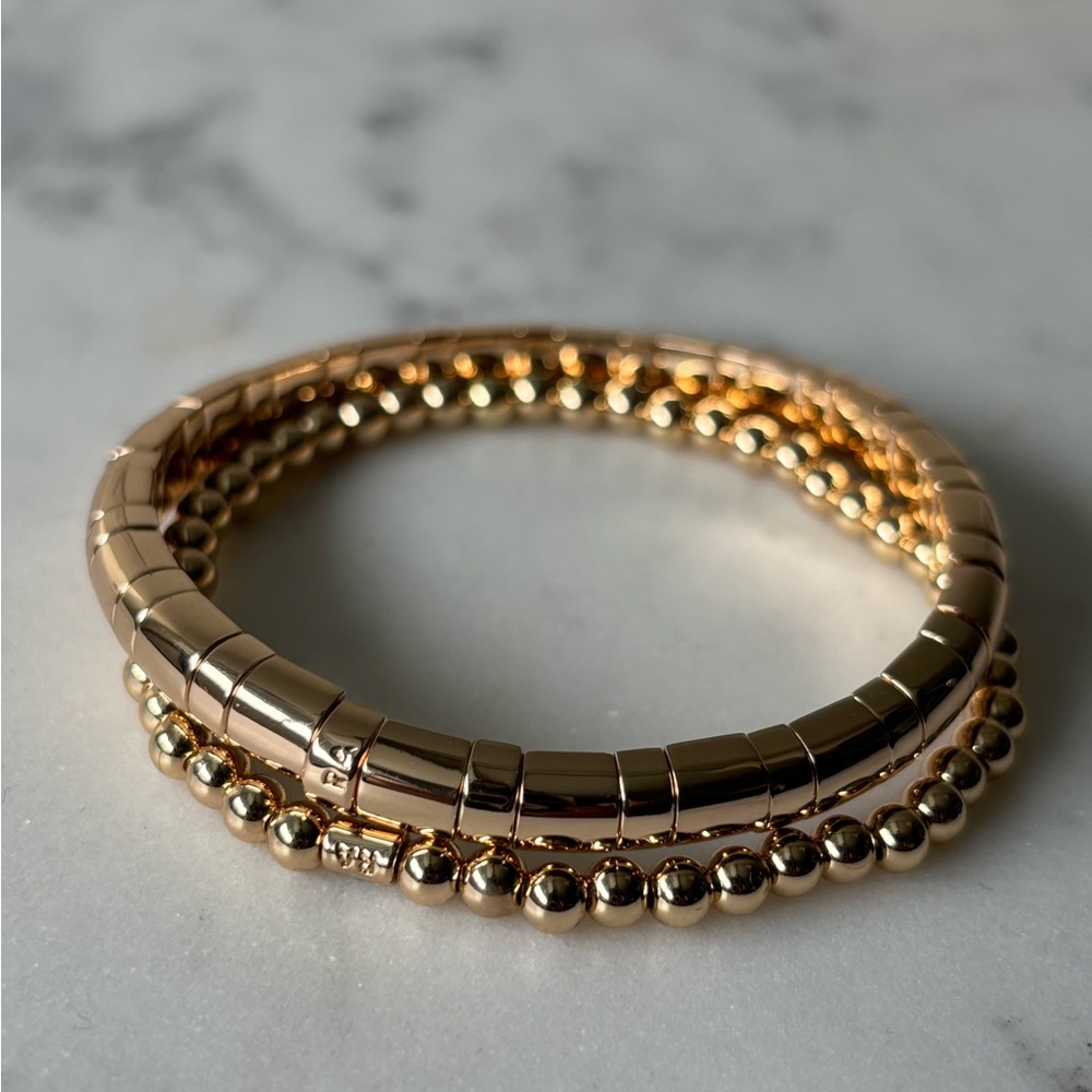 NWOT Roxanne assoulin Elegant Gold Bracelet Set